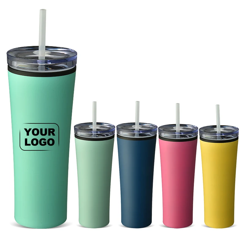 Promotional Double Wall PP Inner SS Outer Travel Coffee Mugs With Logo Customize