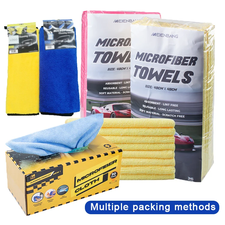 Custom print logo car wash towel kitchen microfiber window glasses cleaning cloth rag microfiber cleaning cloth towel
