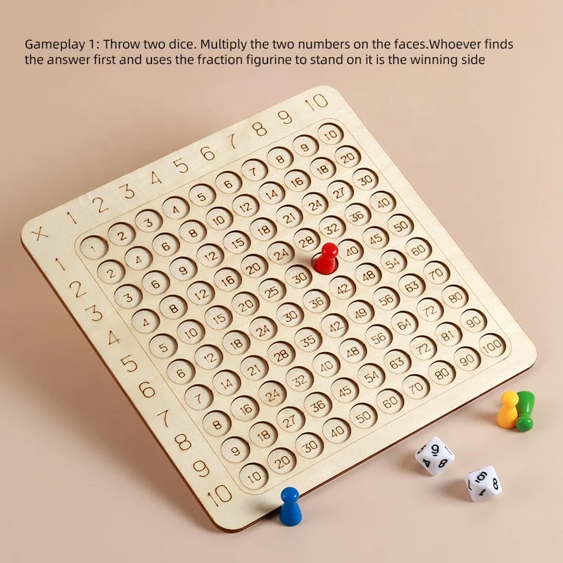 Kids Early Education 99 Multiplication Tables Primary School Puzzle Ninety-nine Multiplication Arithmetic Table Board Game Toys