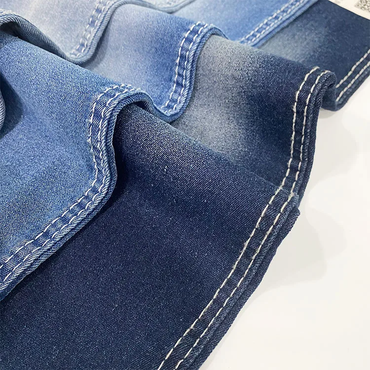 Factory Wholesale Light Weight Soft Touch sustainable recycled cotton denim fabric for jeans