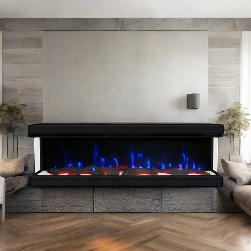 OEM/ODM Electric Fireplace with Realistic Flame Indoor Use Big View Electric Fire Place for Household or Hotel