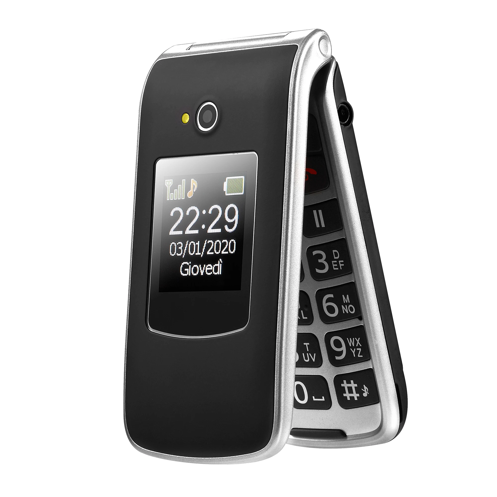 Unlocked Mobile Phone new Fold Cell Phone with SOS button and Support multi national language