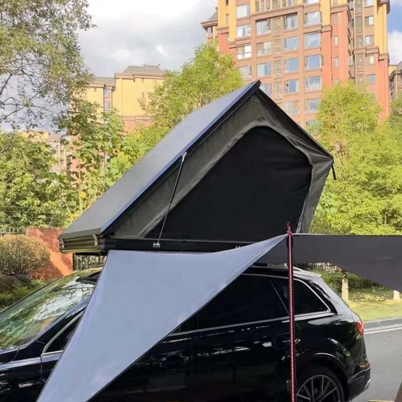 Outdoor Camping Aluminium Insulated Triangle Roof Top Tent Hard Shell Aluminum SUV Car Roof Tents
