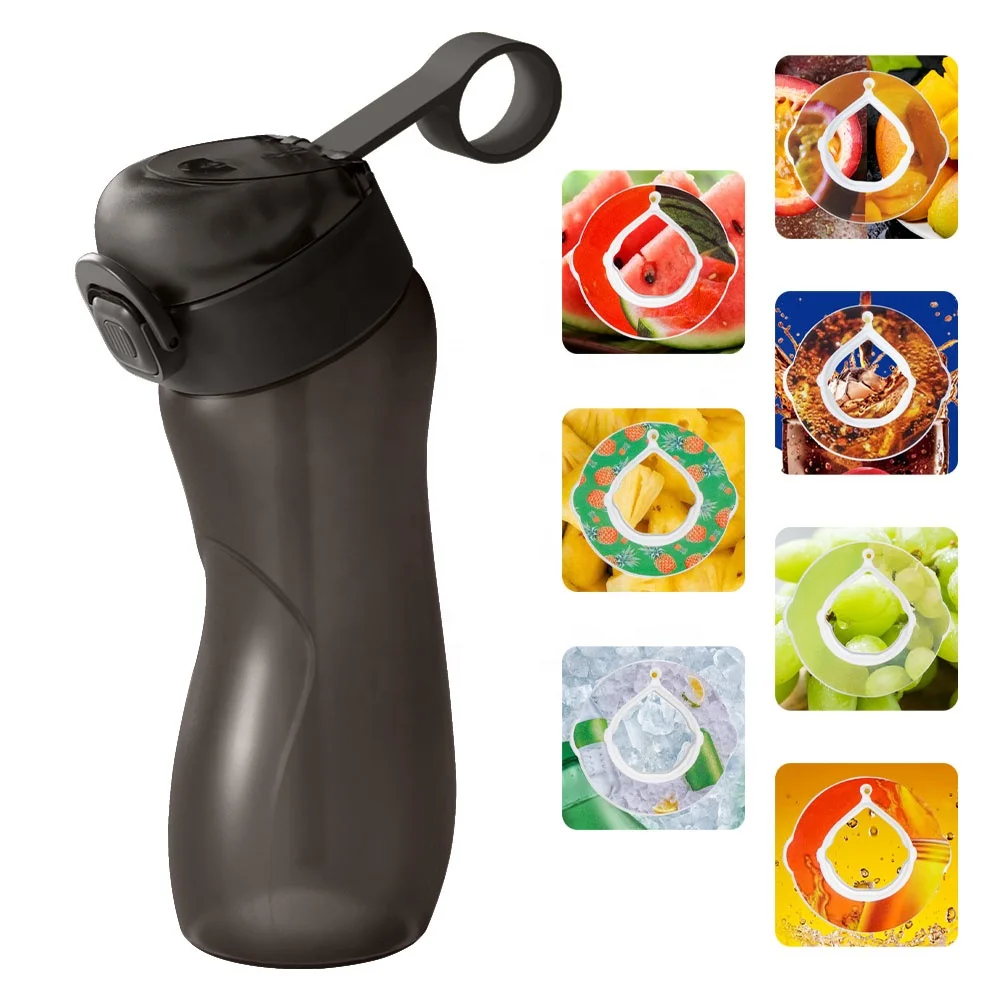 550ml Tritan Leak-proof Sports Scented Flavored Water Bottle with Flavor Pods BPA free