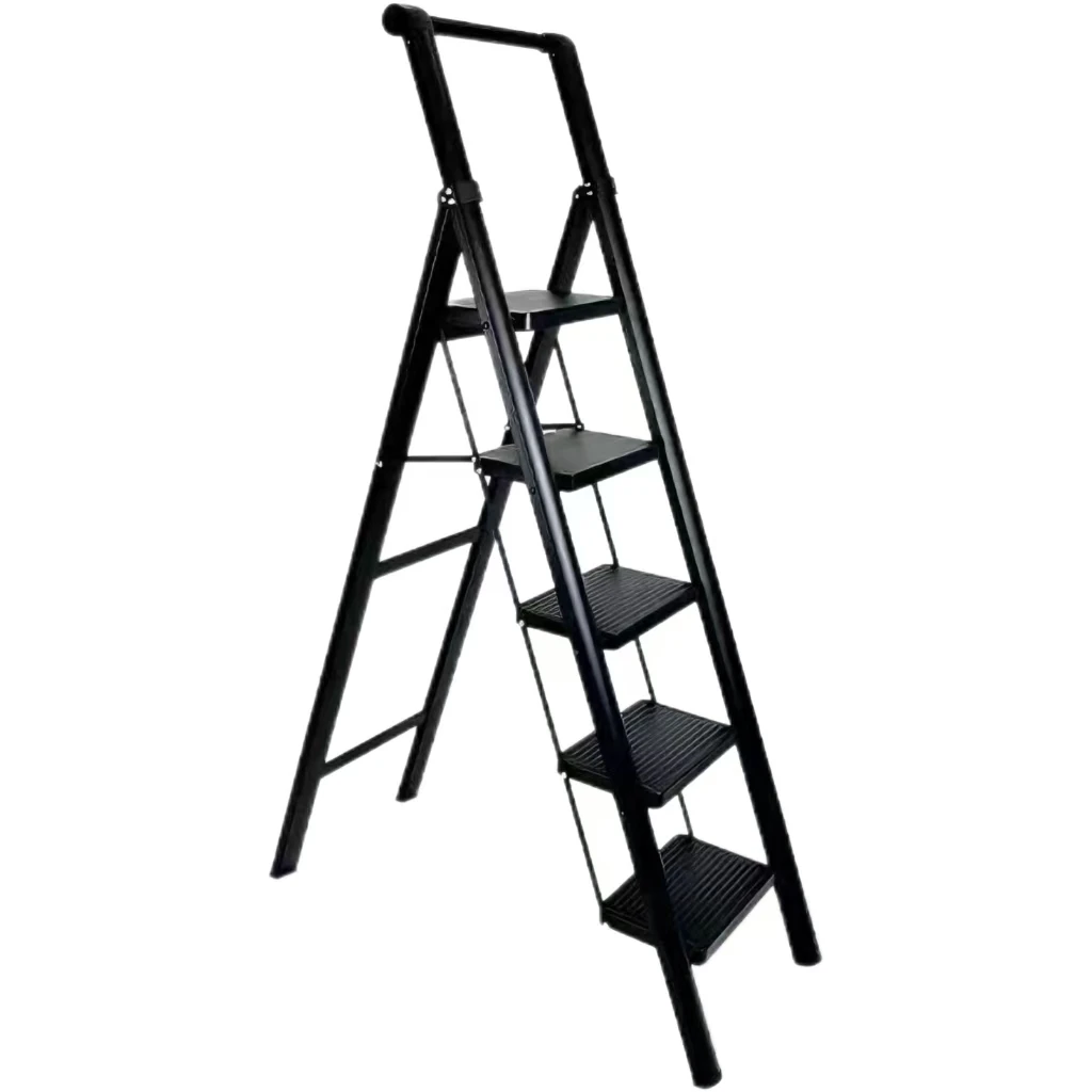 aluminium step ladder Foldable ladder  indoor modern steel step ladder three colors with handle