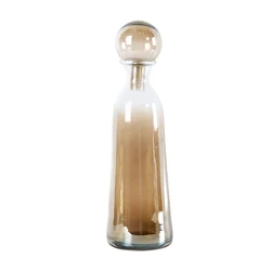 Merlin Living Amber Glass Vase Ball Socket Tabletop Luxury Vase Decoration For Glass Flower Vase