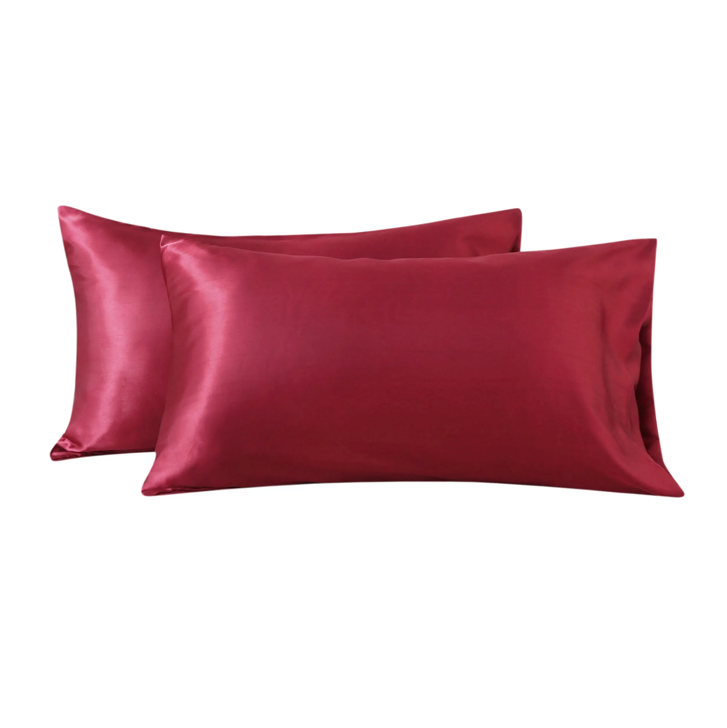 Wholesale Custom Satin Silk Pillowcase for Hair and Skin 100% Polyester Black Silk Satin Pillow Case