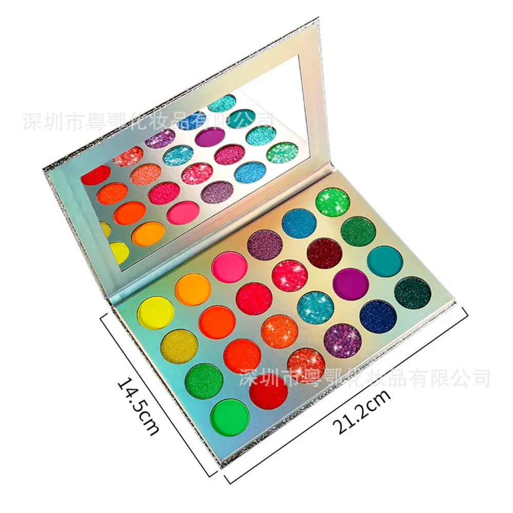 Private label  Eye Shadow 24 Color neon Eyeshadow Palette OEM/ ODM shimmer custom logo