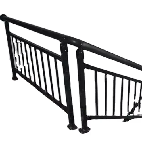 Gypsum garden outdoor granite polyurethane balcony side mounting metal railing cast iron white marble faux wood balusters
