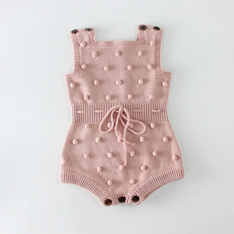 Ins Baby Rompers Manual Ball Hitting Scene Knitting Wool Conjoined Clothing Bag Fart Climb Clothes Girl Sweaters