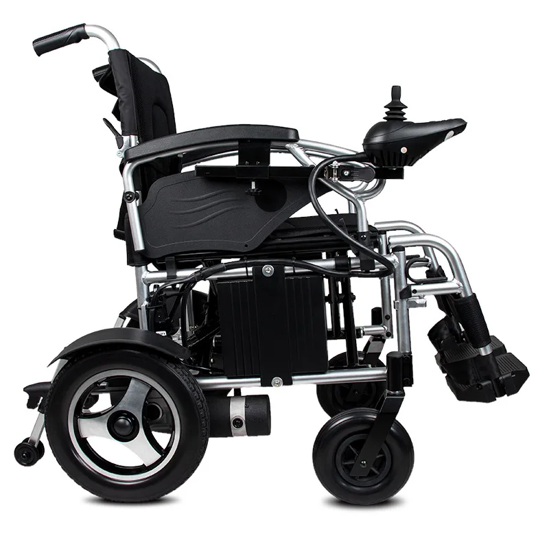 Aluminum new products big wheel handicapped folding electric power  wheelchair with disabled