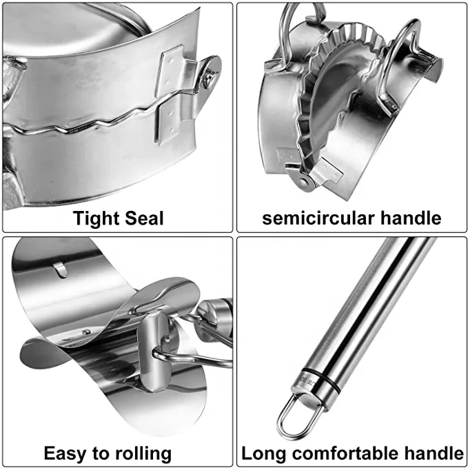 Small Size 304 Stainless Steel Dumpling Mould Lazy Must-Ravioli Making Mold Baking Accessories Home Kitchen Dumpling Maker