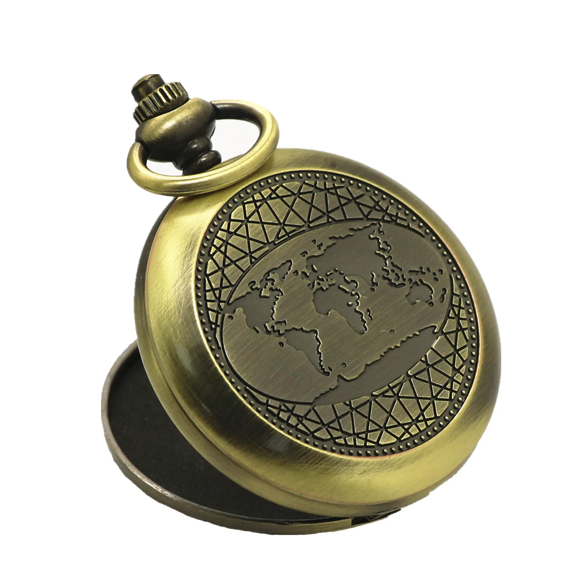 Jetshark Vintage Pocket Watch Metal Clamshell Gift Outdoor Camping Mountain Compass