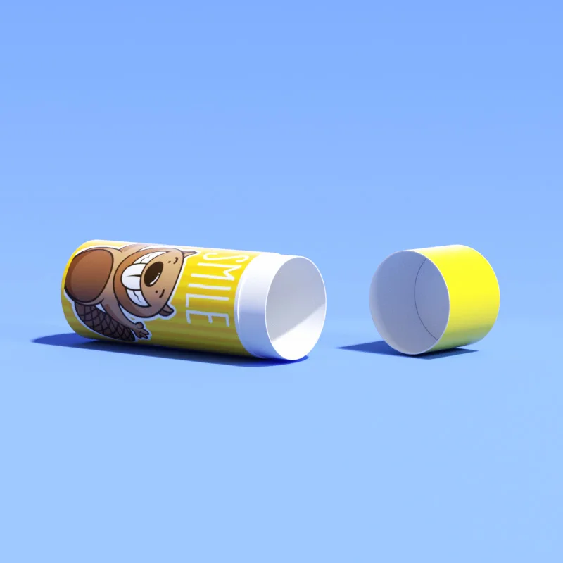 Hot Selling Recommended Round Paper Tube Bottom Push Paste Cosmetic Lip Balm Paper Pot Kraft Paper Packaging