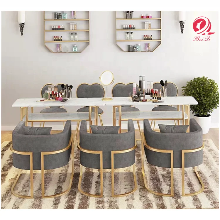 
Modern ultra double pink vintage nail station furniture manicure table 