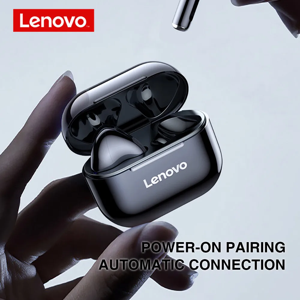  Оригинальные наушники Lenovo Lp40 TWS BT5.0 наушники-вкладыши Беспроводная зарядка 9D стерео водонепроницаемые с