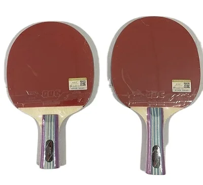 
Cheap OEM Custom Printing With Logo 5 Layer Pure Wood Paddle Ping Robot Set Bats Table Tennis Racket 