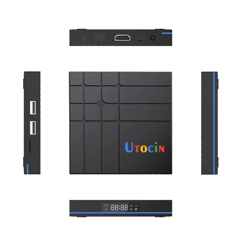 Предпродажа Android 11 ATV коробка utocin S12 Smart TV Box Amlogic S905Y4 поддержка 4K 2 4G 5G Wi-Fi H.265 Декодер каналов кабельного телевидения
