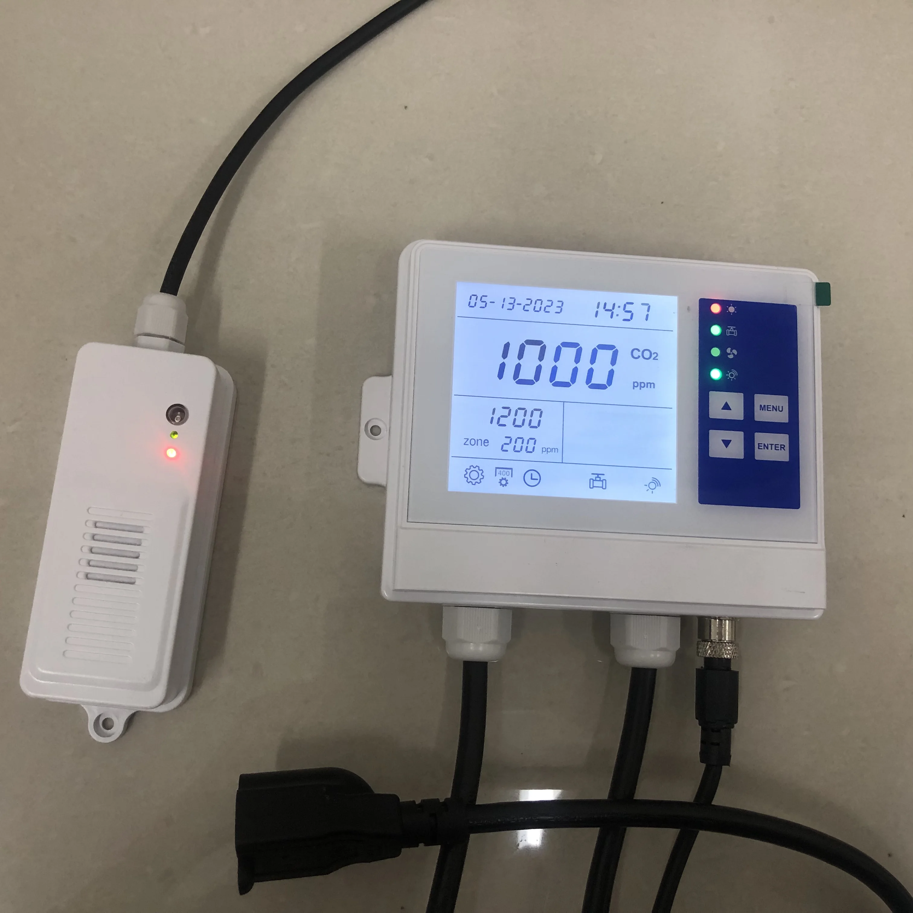CO2 Temperature and humidity transmitter 5000ppm RS485 output  Carbon dioxide meter for greenhouse