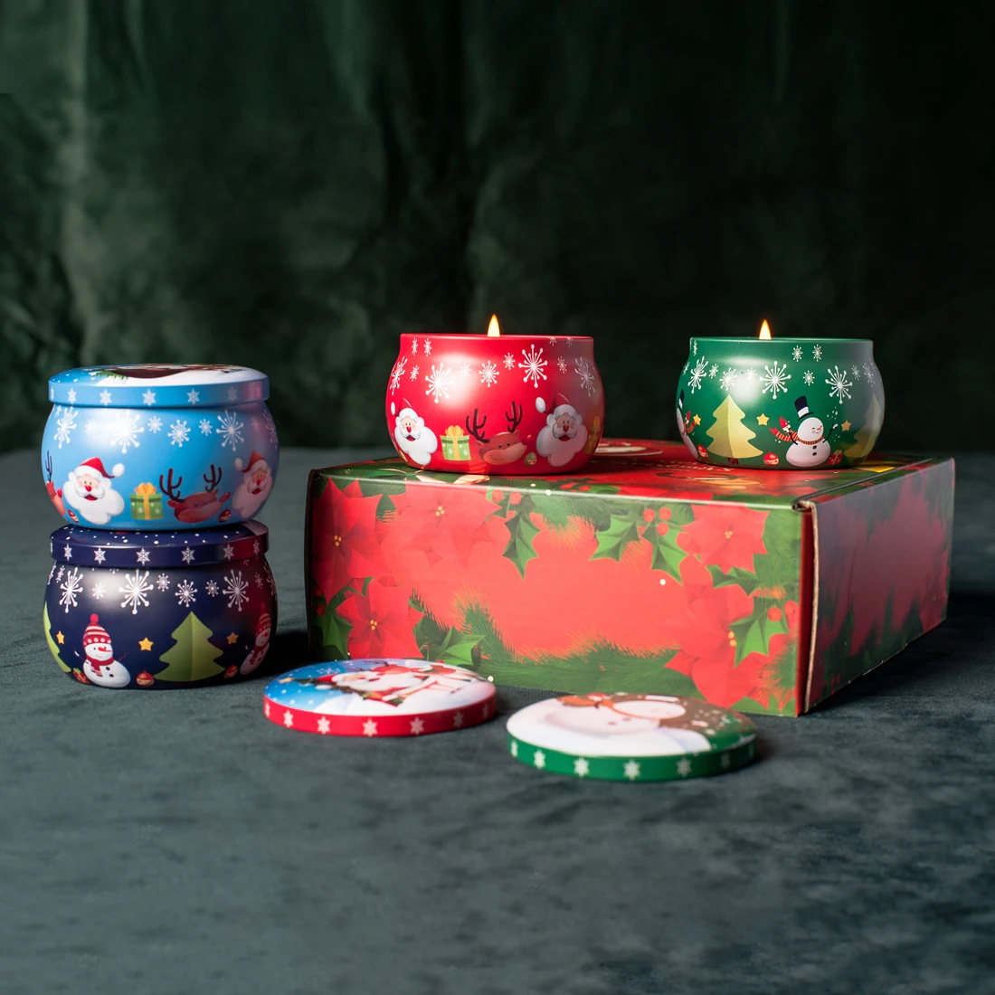 Hand Made Luxury Soy Wax Candle Aromatherapy Jar Container Scented Soy Wax Christmas Desert Candles