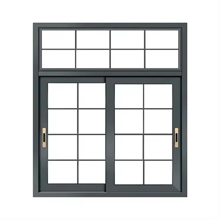 Modern custom soundproof house slide window heat & cold insulation double glazed aluminum sliding glass doors and windows