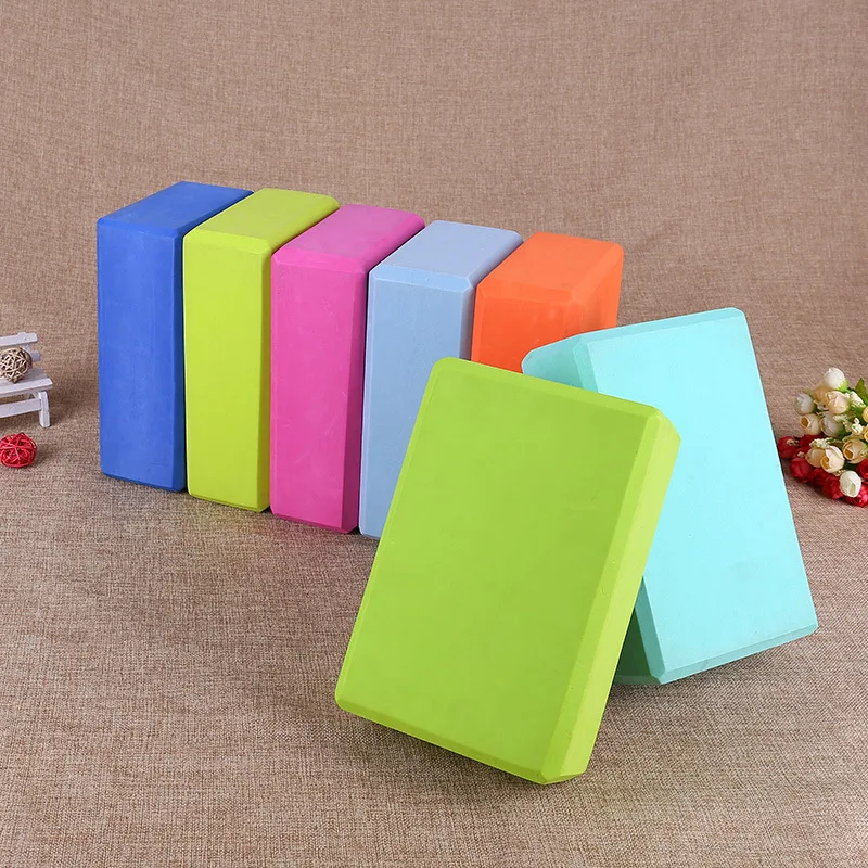 Cheap and sell well eco multifunction high density fitness gym colourful EVA foam custom yoga block for yoga sports