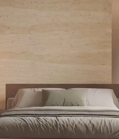 Hot selling materials for exterior walls bent 2.5-3.3mm flexible travertine tile