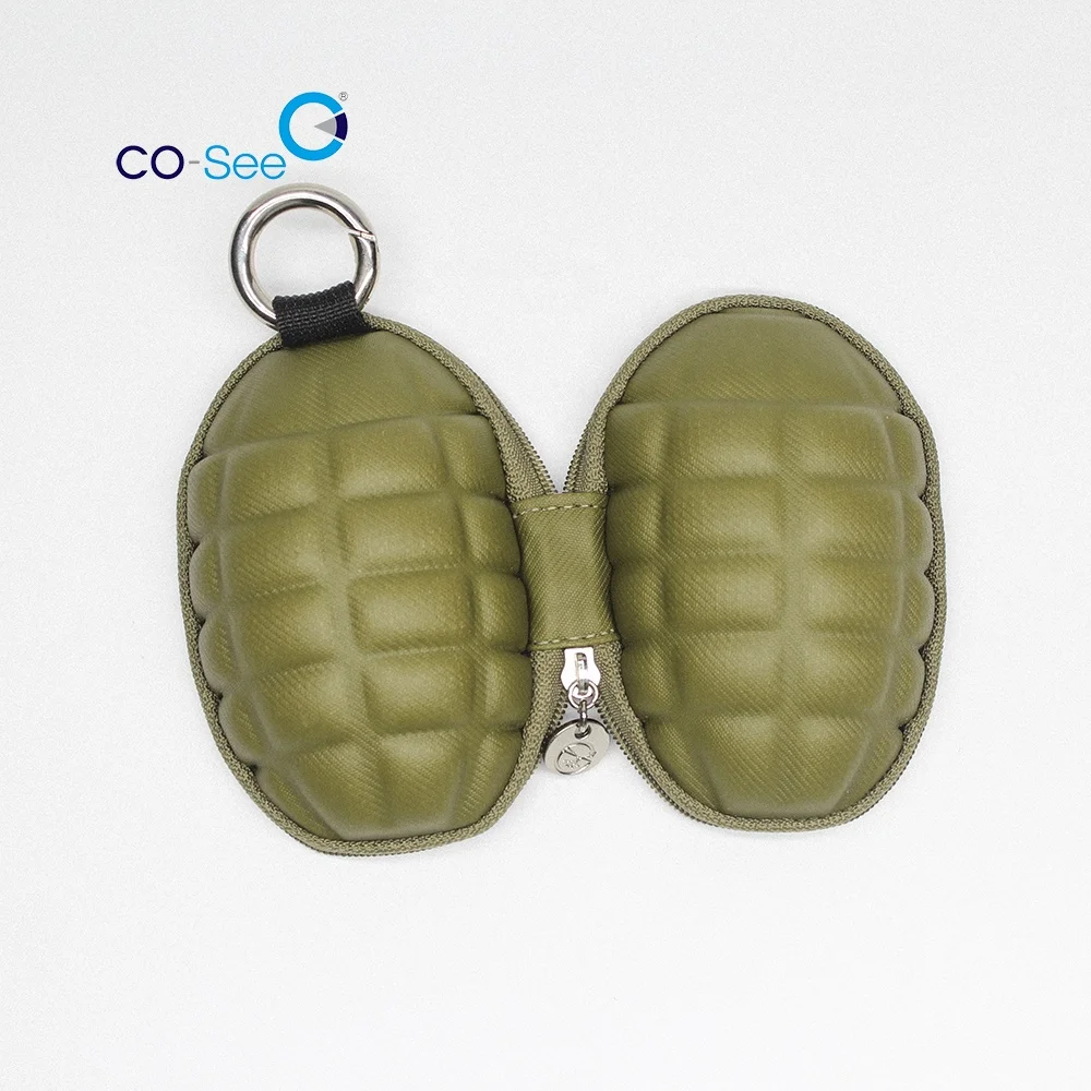 
Keychain Bag Car Key Case Hot Selling Grenade-style Fashion for Men 71*102*70mm 1000pcs Customization EVA,EVA Co-see Velvet E-54 