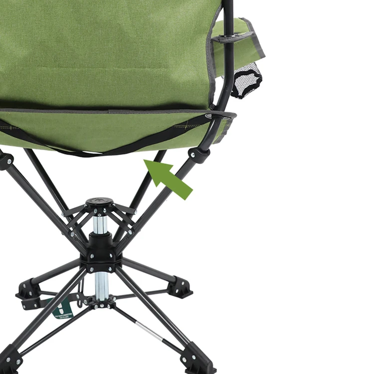 2024 Factory Price Metal Cheap Popular Cooler Backpack Beach Chair With Cooler Bag 360 All Swivel Camping Fishing Chair