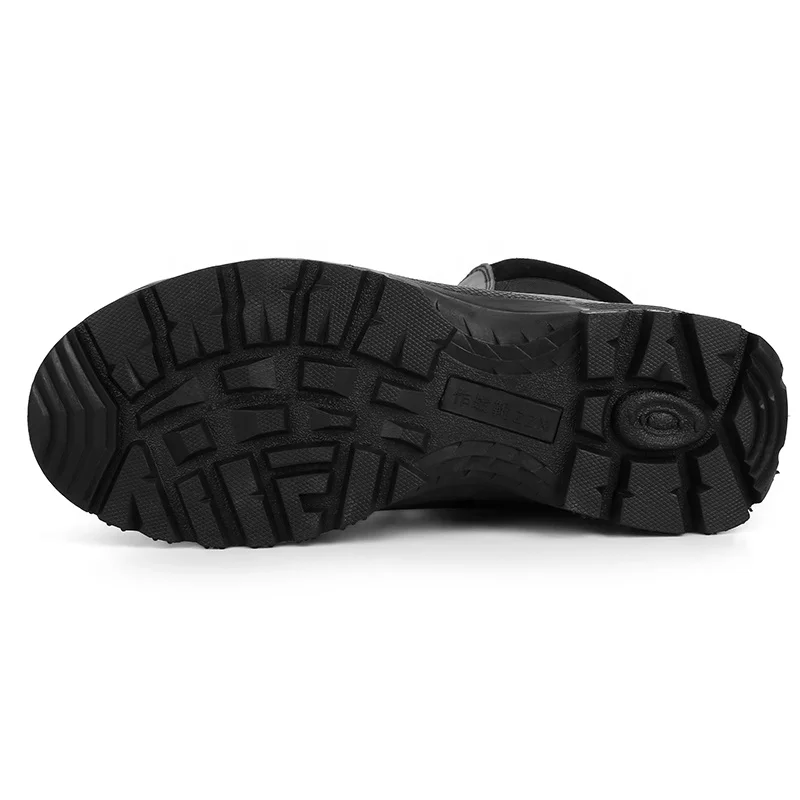 Черные кожаные военные тактические ботинки до щиколотки, армейские ботинки для мужчин