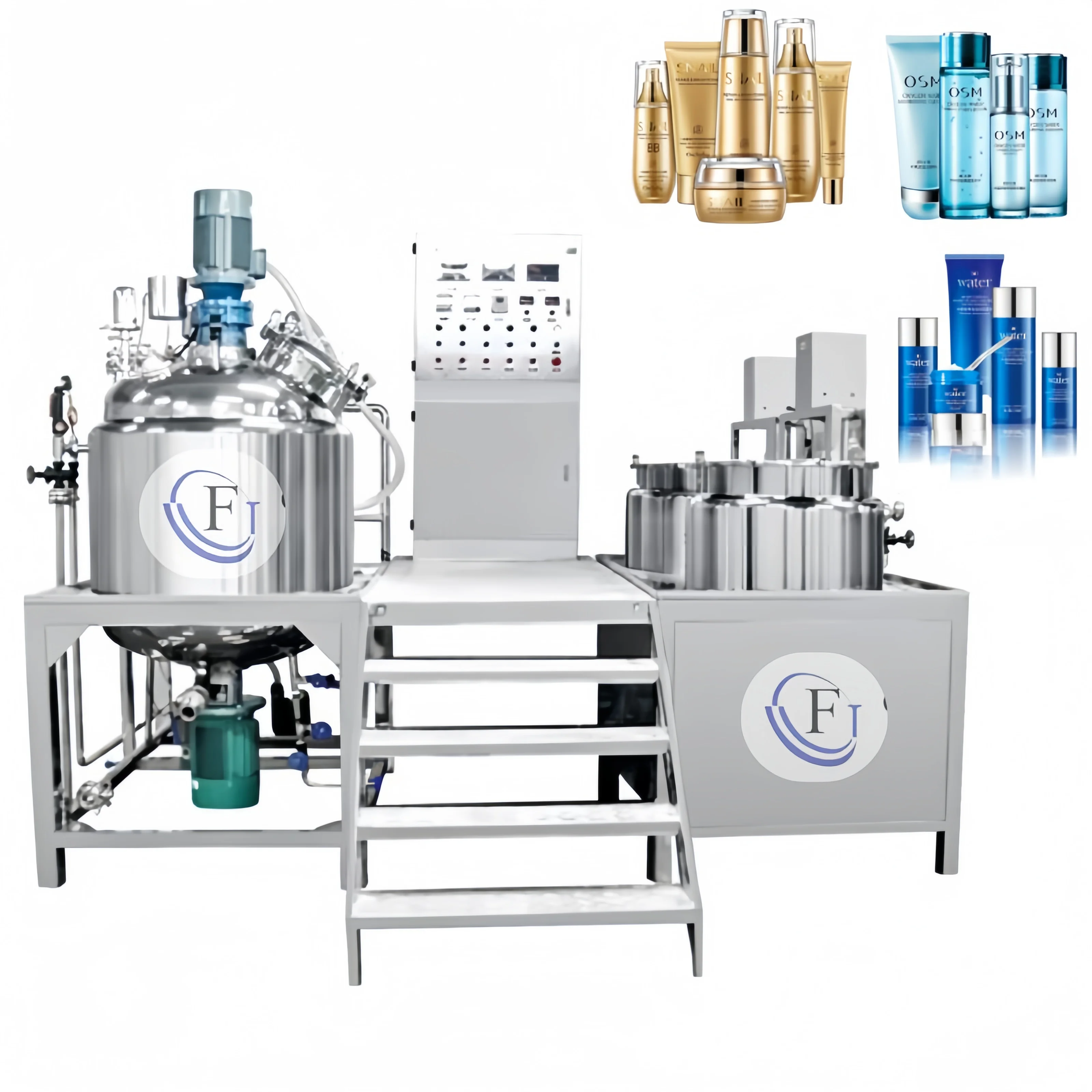 200l Cheap Liquid Soap Making Machine Sus 304 High Shear Homogenizer Cosmetic Emulsifying Mix Machine