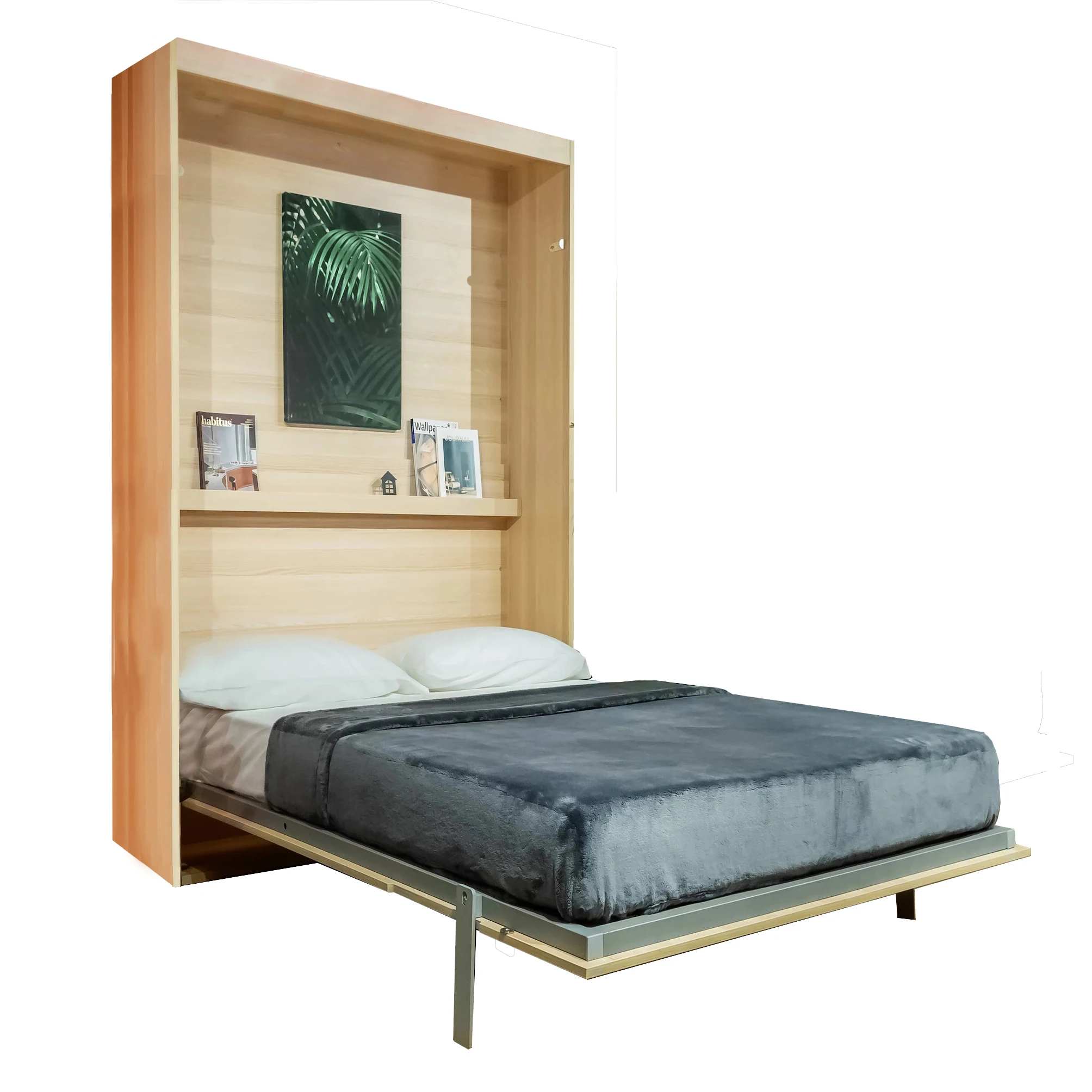 
space saving home furniture used folding wall mounted bed mechanism pull down wall bed 