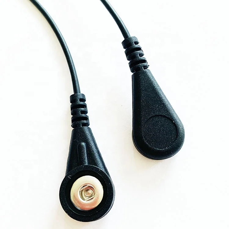 customize available ecg snap cable 4.0mm female snap button electrode cable lead wire