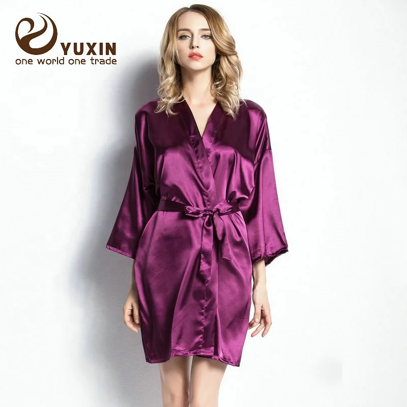 wholesale cheap bride satin robe