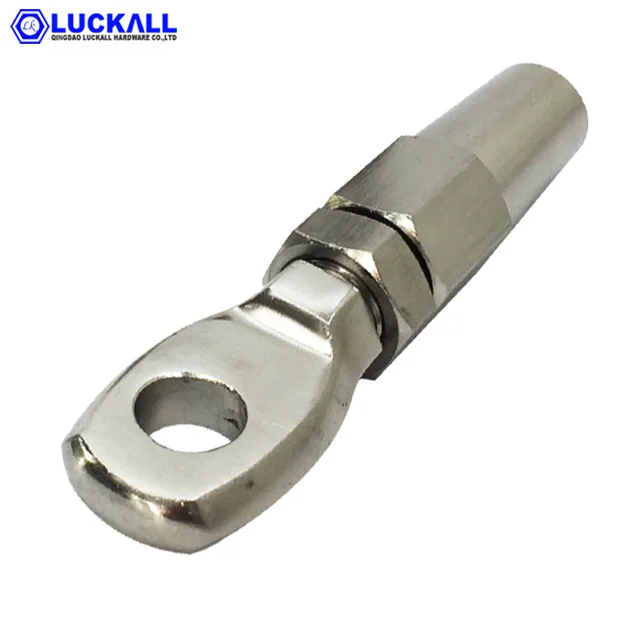 Stainless Steel Threaded Eye Swage Stud Wire Rope Terminal Ends