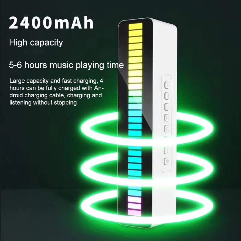 Portable Wireless Speaker 2400Mah Music Lamp 3D Surround Audio Player Sound Box Tf Card Aux