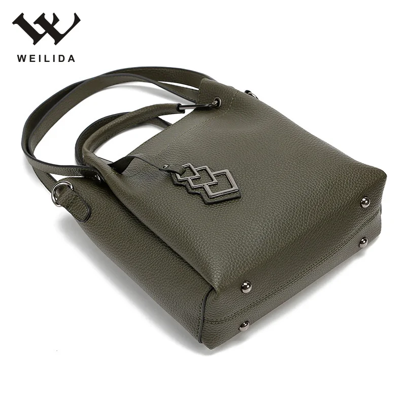 Luxury Green Women Waterproof Tote Bags Fashion Bag New Style Fashion Ladies Handbags Faux Leather Custom Logo New China WEILIDA