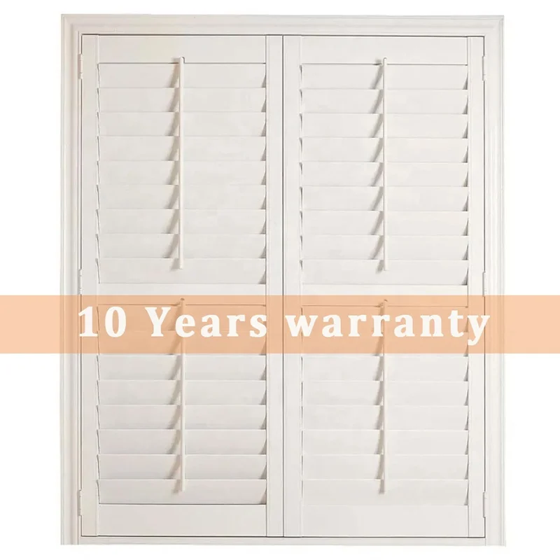 Adjustable California  Wooden Window Plantation Shutters Simple Style Durable Shutters PVC Shutters for window