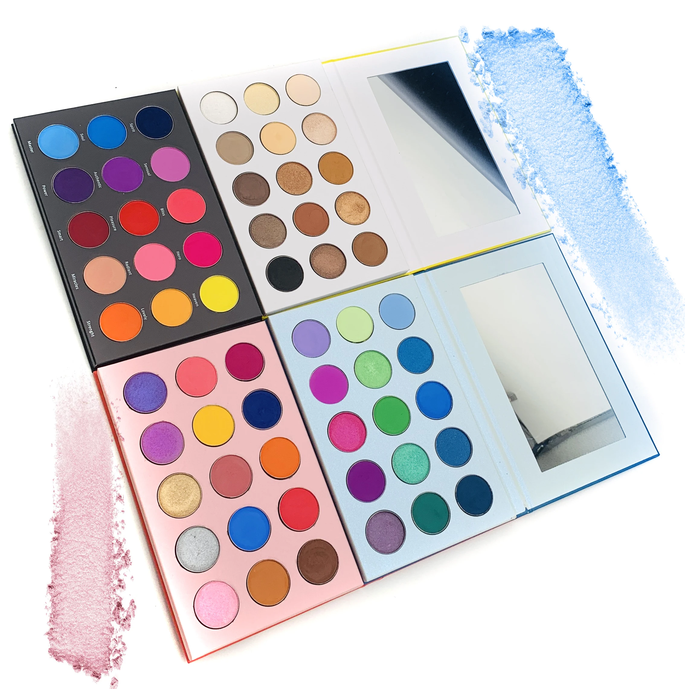 15 color talc free makeup palette shimmering eyeshadow palette private label paleta de sombras
