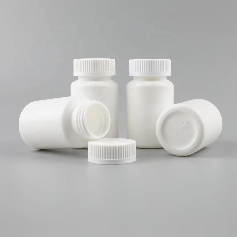 Custom Logo White HDPE 120ml 4oz HDPE Pill Bottle Medicine Capsule Supplement Bottle Food Grade Jar Child Resistant Bottle