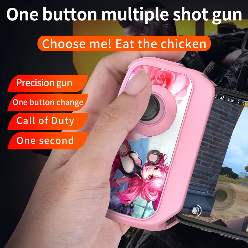 One-click combo D2 mobile game bluetth moving joystick controller gamepad fire Fire button suitable for iOS and Android PUBG LOL
