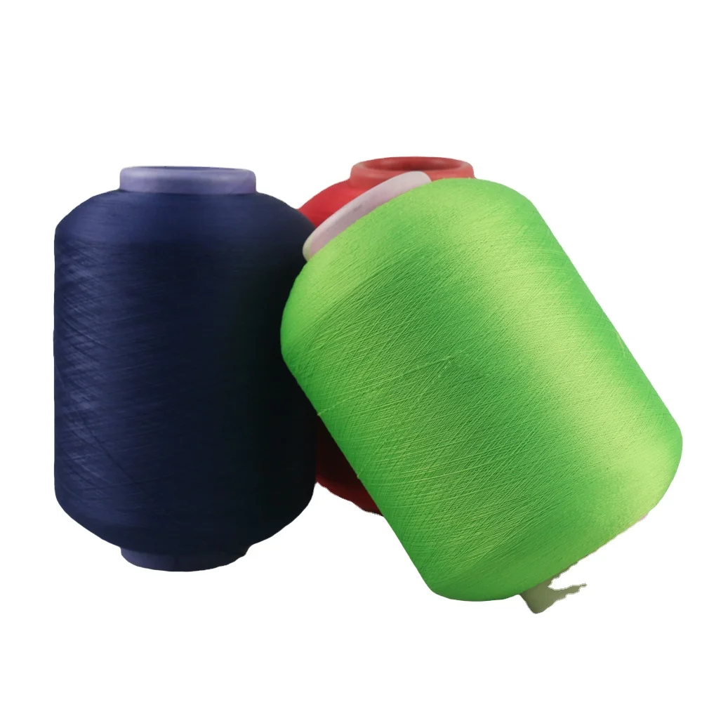 Top grade high elastic polyester spandex covered yarn for carpets 20 75 polyester spandex yarn
