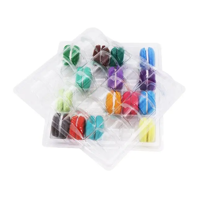 
High Quality Macaron Plastic Packaging For 24 Plastic Macaron Blister Tray With Lid 