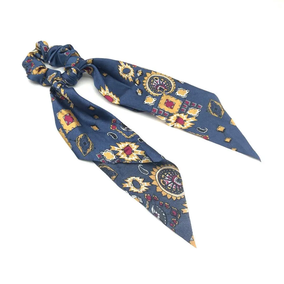 Europe and the United States new ribbon printing satin long ribbon fabric hair circle manufacturers direct sales