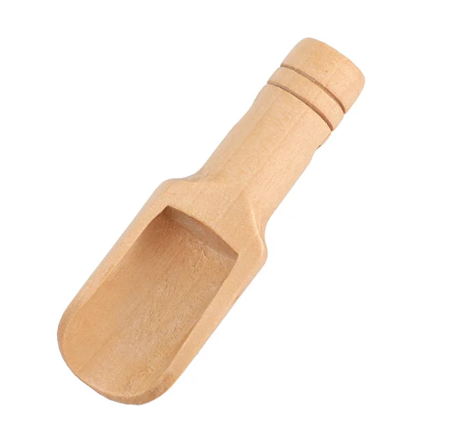 
Mini Wooden Kitchen Utensils Items Candy Flour Tea Coffee Spoon Bath Sugar Salt Measuring Scoop with Short Handle 