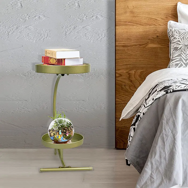 Good Price New product 2 Layer Folding Metal Living Room Bedroom Flower Plant Pot Shelf Rack Display Stand