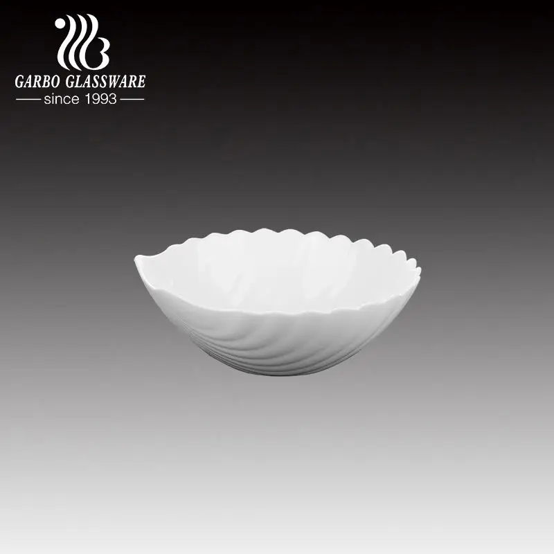 High quality white opal glassware clear bulk pack cheap 4 inch sauce bowl opal glass bowl tableware