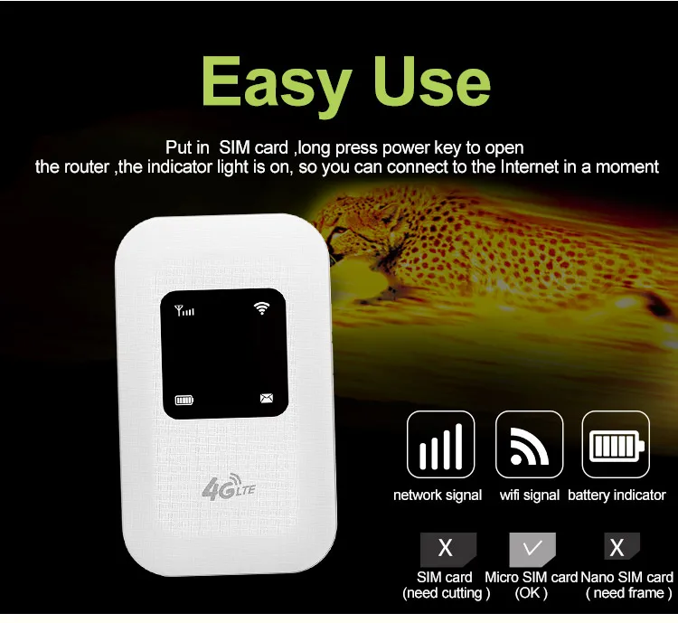 portable wifi router with 2100mAh battery sim card slot wifi hotshot sharing outdoor live streaming pocket routers