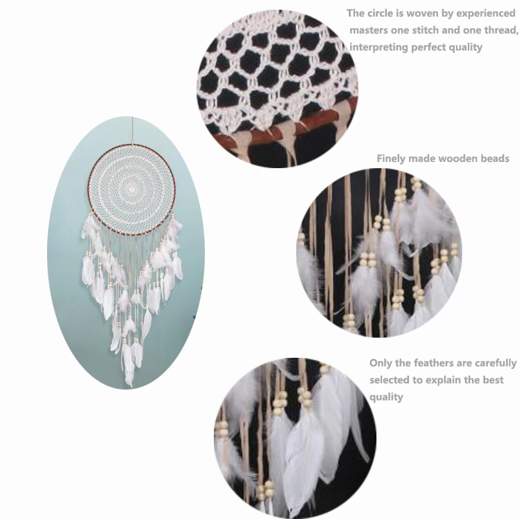 Hot Selling Dream Catcher Handmade Feathers Wedding Decor Wall hanging Large Wall Hanging Indian Feathers Big Dream Catcher