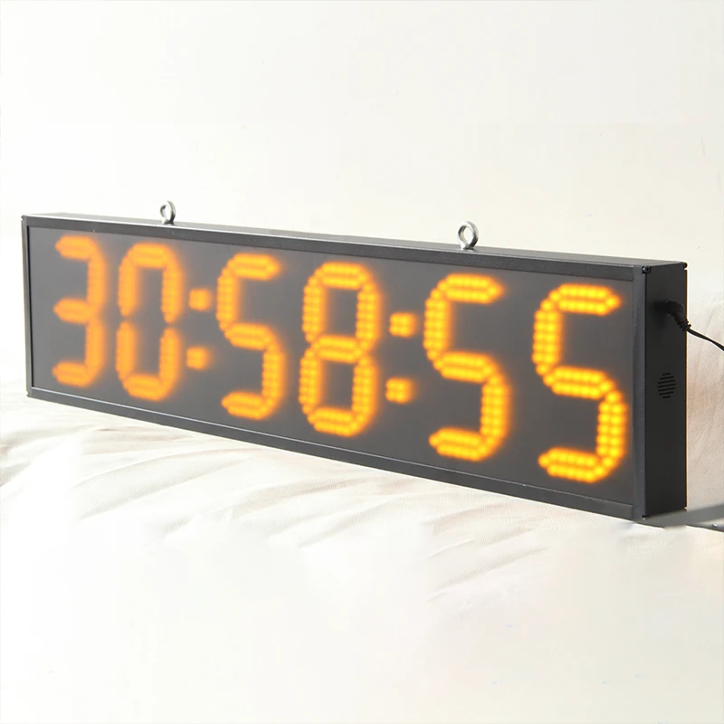 CHEETIE CP27 Digital 6 Inch Tall Number Yellow Logo Custom Warranty Watch Marathon Finish Line Racing Timer Led Track